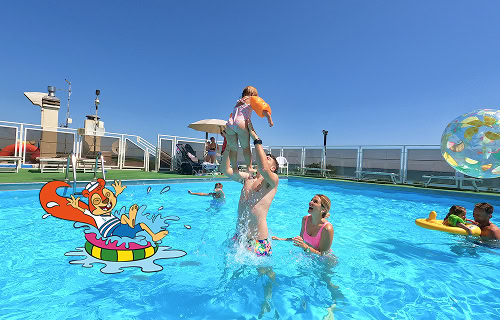 Piscina panoramica riscaldata